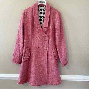 Cabi #176 Madison Ave tweed double breasted coat size 4